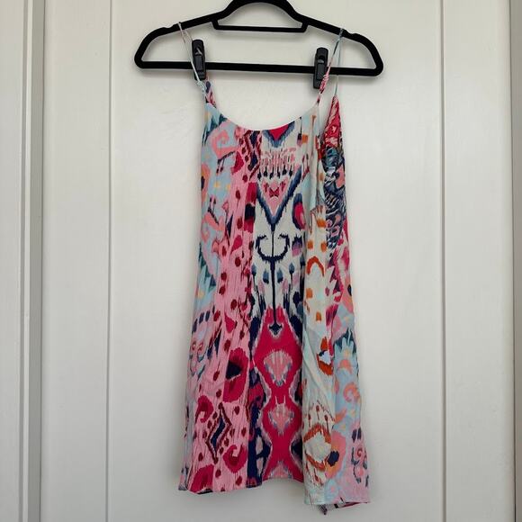 Farm Rio Womens Multicolor Ikat-Print Mini Wrap Dress Size XS - Picture 8 of 13